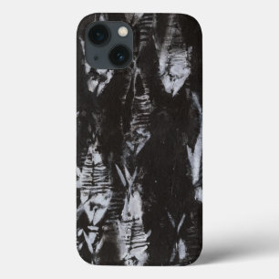 黒い背景の化石の白身魚 iPhone 13ケース