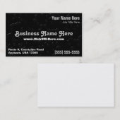 黒い背景の名刺の水低下 名刺 (正面/裏面)