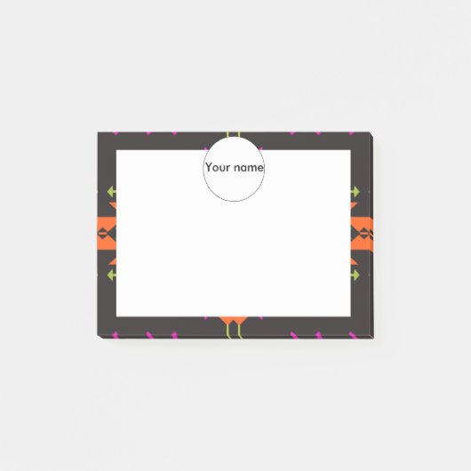 黒い背景の図形54rt ポストイット (正面)