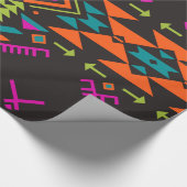 黒い背景の図形54rt ラッピングペーパー (角)