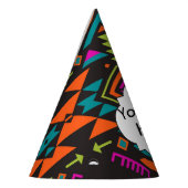 黒い背景の図形 パーティーハット (左)