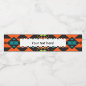 黒い背景の図形 ペットボトルラベル (シングルラベル)