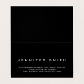 黒い背景の標準サイズ 名刺 (外部フラット)