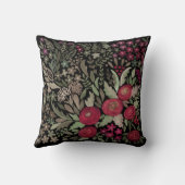 黒い背景の水色バラ、水色 クッション (裏面)