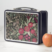 黒い背景の水色バラ、水色 メタルランチボックス (インサイチュ)