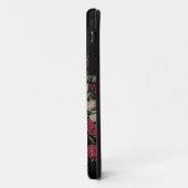 黒い背景の水色バラ、水色 Case-Mate iPhoneケース (裏面/左)
