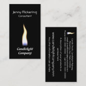 黒い背景の独身のな炎 名刺 (正面/裏面)