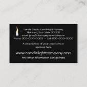 黒い背景の独身のな炎 名刺 (裏面)