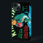 黒い背景の王冠を身に着けている低音の魚 iPhone 13ケース<br><div class="desc">黒い背景の王冠を身に着けている低音の魚のこのヴィンテージの木枠のラベルはヴィンテージの芸術の恋人を喜ばします。 それはキングフィッシュのエンドウ豆のための広告です。 色は非常に鮮やか、鋭いです。 あなたのプロダクトのこのartprintを今日選んで下さい。</div>