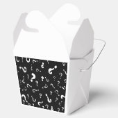 黒い背景の疑問符パターン フェイバーボックス (オープン)
