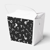 黒い背景の疑問符パターン フェイバーボックス (裏面サイド)