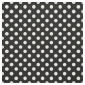 黒い背景の白い水玉模様 ファブリック (見本)
