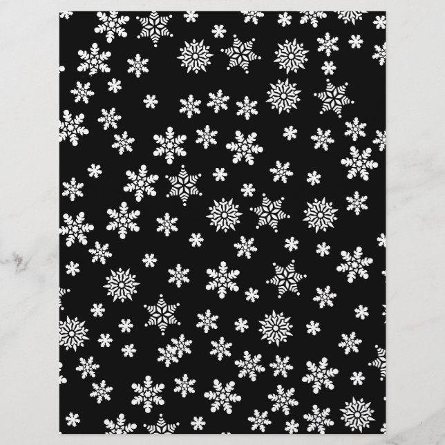 黒い背景の白い雪 (正面)