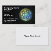 黒い背景の白熱［赤熱］光を放つな球体 名刺 (正面/裏面)