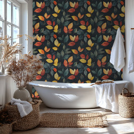 黒い背景の紅葉 壁紙