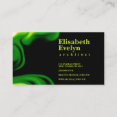 黒い背景の緑の煙gu6888 名刺 (裏面)