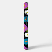 黒い背景の花フローラかわいいフェミニン女の子 Case-Mate iPhoneケース (裏面 / 左)