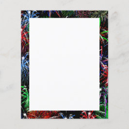 黒い背景の花火 チラシ