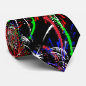 黒い背景の花火 ネクタイ (ロール)