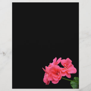黒い背景の花 チラシ