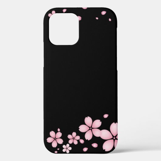 黒い背景の花 Case-Mate iPhoneケース (裏面)