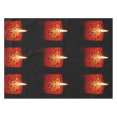 黒い背景の蝋燭 テーブルクロス (正面(横))