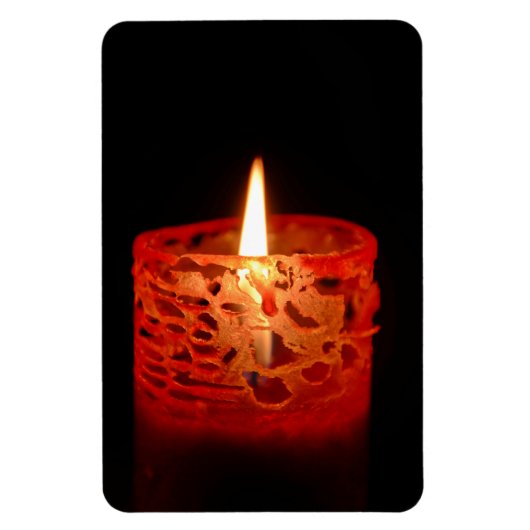 黒い背景の蝋燭 マグネット (縦)