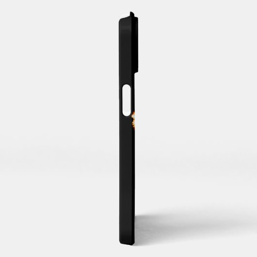 黒い背景の蝶 iPhoneケース (右側面)