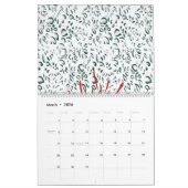 黒い背景の赤い花 カレンダー (3月 2026)