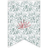 黒い背景の赤い花 バンティングフラッグ (第1の旗)