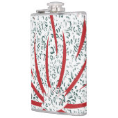 黒い背景の赤い花 フラスク (左)