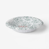 黒い背景の赤い花 ペーパーボウル (傾斜あり)