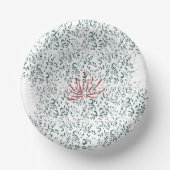 黒い背景の赤い花 ペーパーボウル (正面)