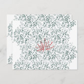 黒い背景の赤い花 ポストカード (正面/裏面)