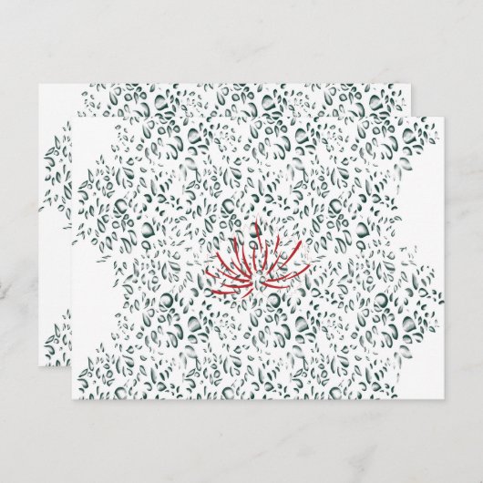 黒い背景の赤い花 ポストカード (正面/裏面)