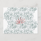 黒い背景の赤い花 ポストカード (正面)