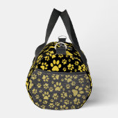 黒い背景の金ゴールドメタルパターンパス ダッフルバッグ (右)