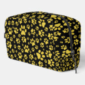 黒い背景の金ゴールドメタルパターンパス ドップキット (右コーナー)