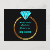 黒い背景の金ゴールドリングや輪 案内ポストカード (正面)