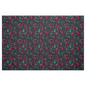 黒い背景の青い緋色の三角形 ファブリック (ファットクウォーター)