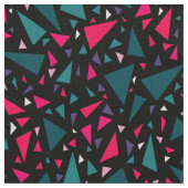 黒い背景の青い緋色の三角形 ファブリック (クローズアップ)