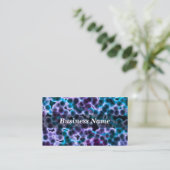 黒い背景の青および紫色の細胞 名刺 (スタンド正面)