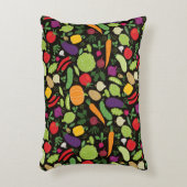 黒い背景の食糧 アクセントクッション (正面(垂直))