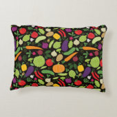 黒い背景の食糧 アクセントクッション (裏面)