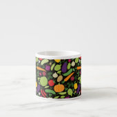 黒い背景の食糧 エスプレッソカップ (正面)