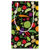 黒い背景の食糧 スモールペーパーバッグ (正面)