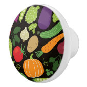 黒い背景の食糧 セラミックノブ (右)