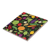 黒い背景の食糧 タイル (側面)