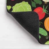 黒い背景の食糧 マウスパッド (コーナー)