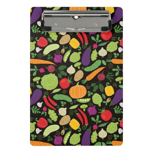 黒い背景の食糧 ミニクリップボード (正面)
